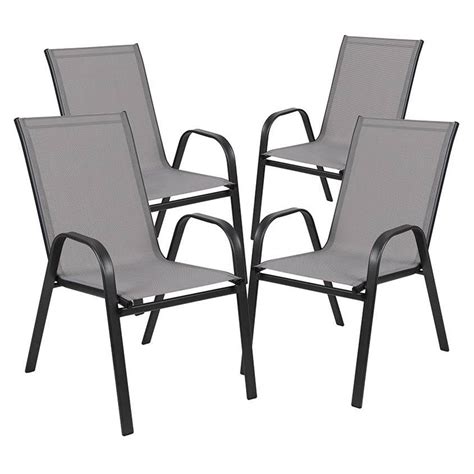 Gray Stacking Chairs for sale 